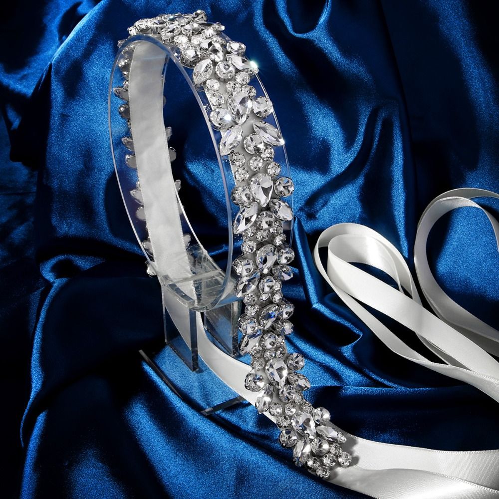 Bridal Sash Ribbon - Fashion Luxury Crystal Pearls Wedding Rhinestone