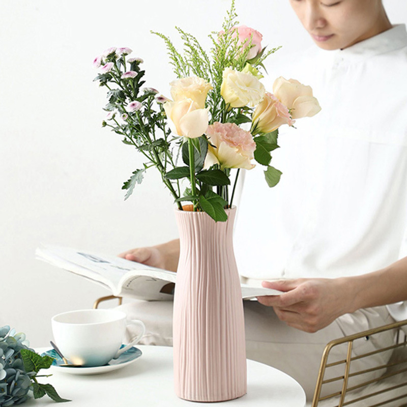 Wedding Hampers - 1pc Plastic Vase Home Decoration White