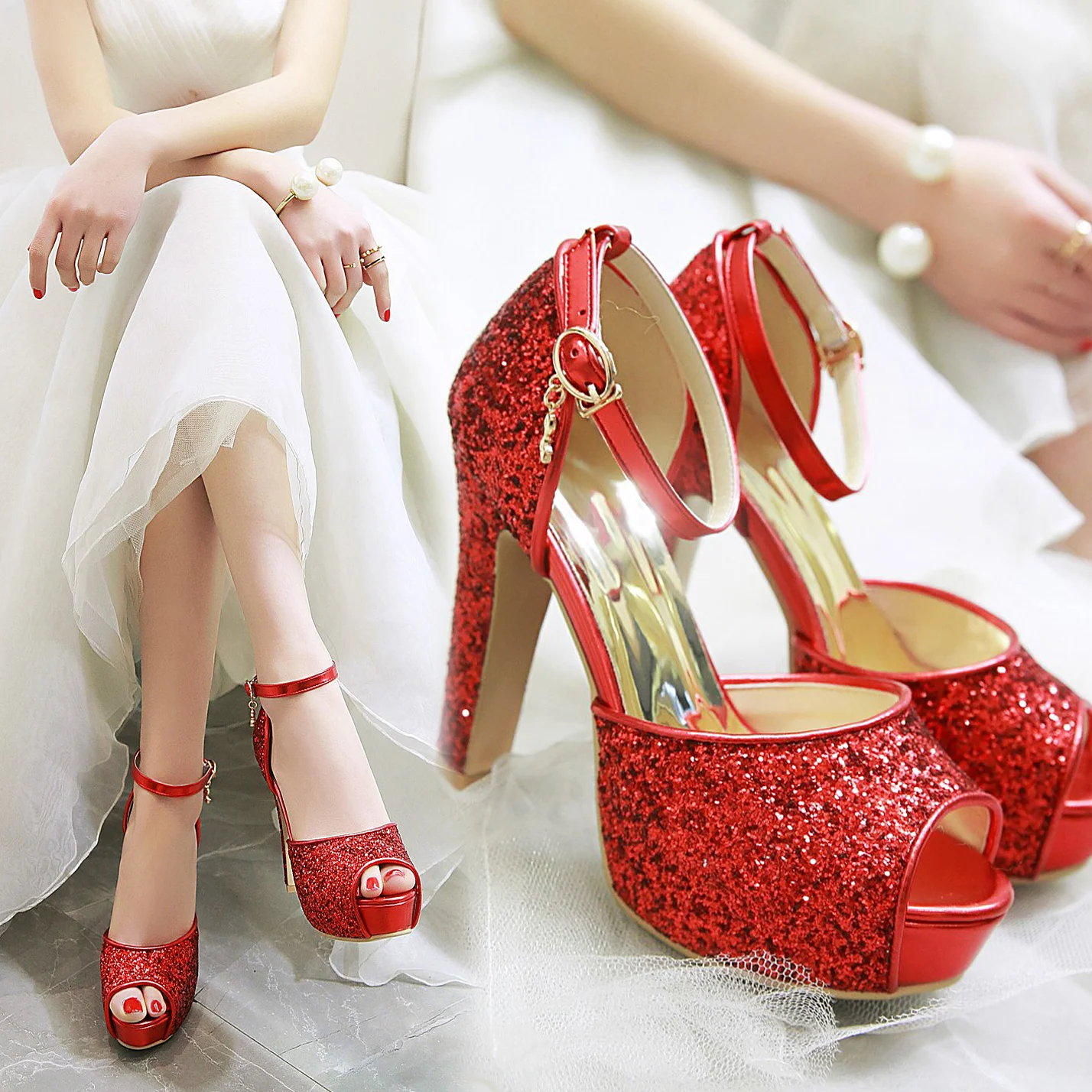 Silver Summer Women High Heel  - مراجعة Wedding Fx وسعره