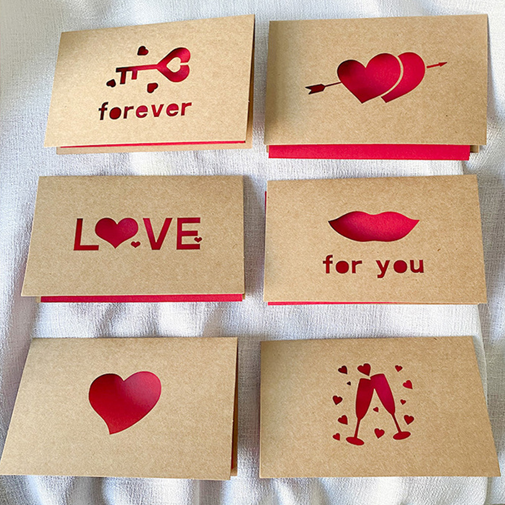 Love Gift Cards Red Kraft Pape - مراجعة Wedding Supply Business وسعره