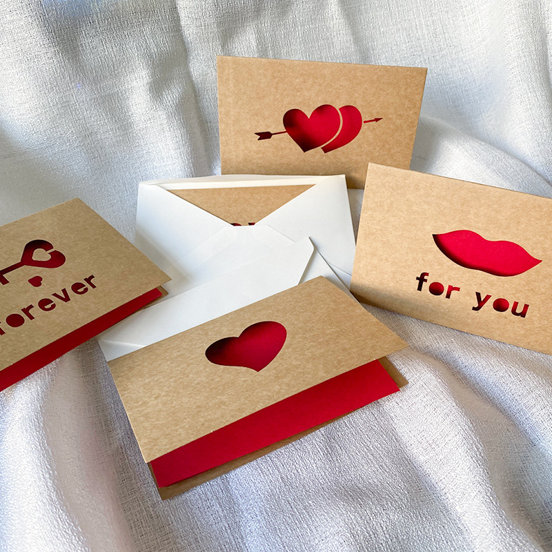 Love Gift Cards Red Kraft Pape - مراجعة Wedding Supply Business وسعره