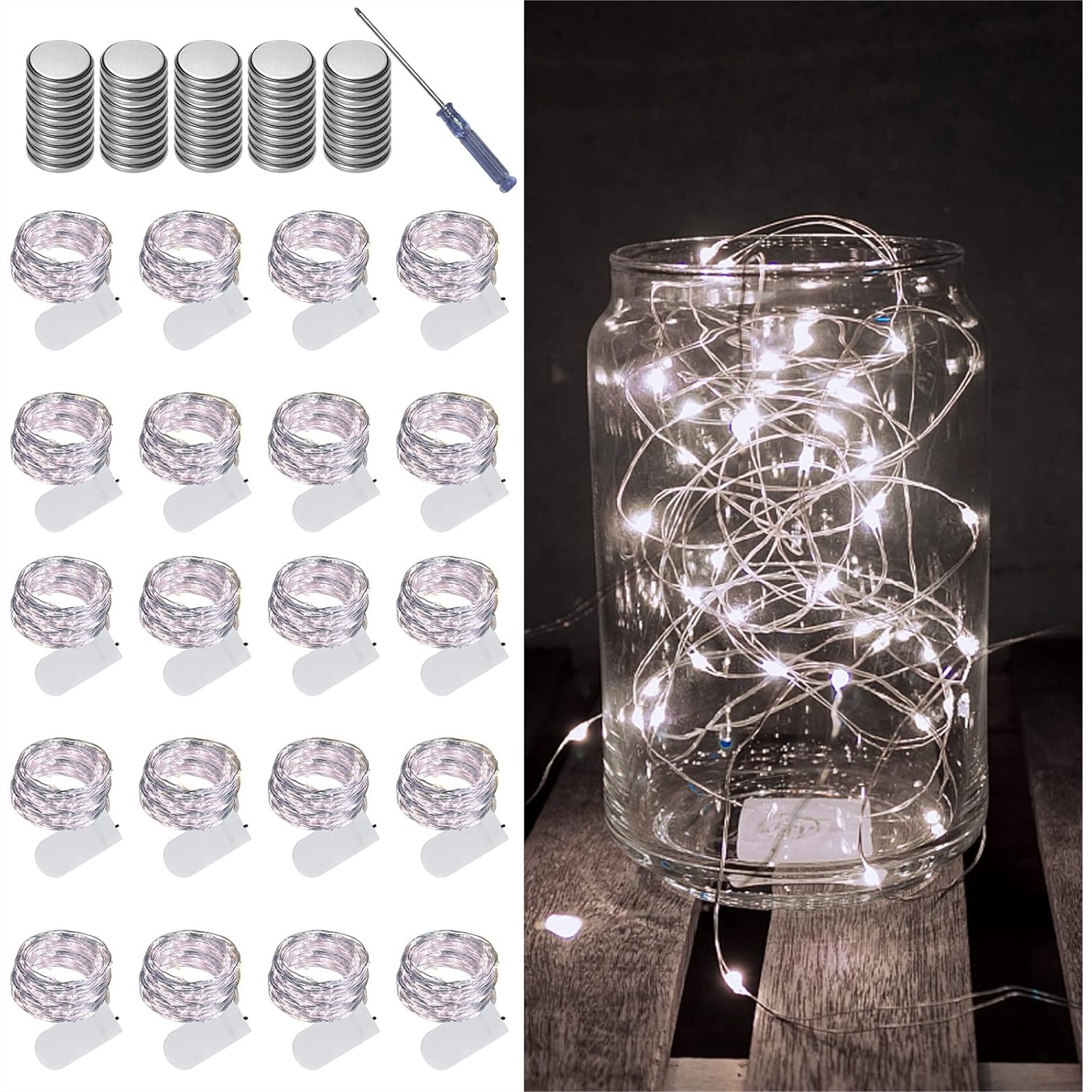 20 Pack Fairy Lights Battery O - مراجعة Wedding Led وسعره
