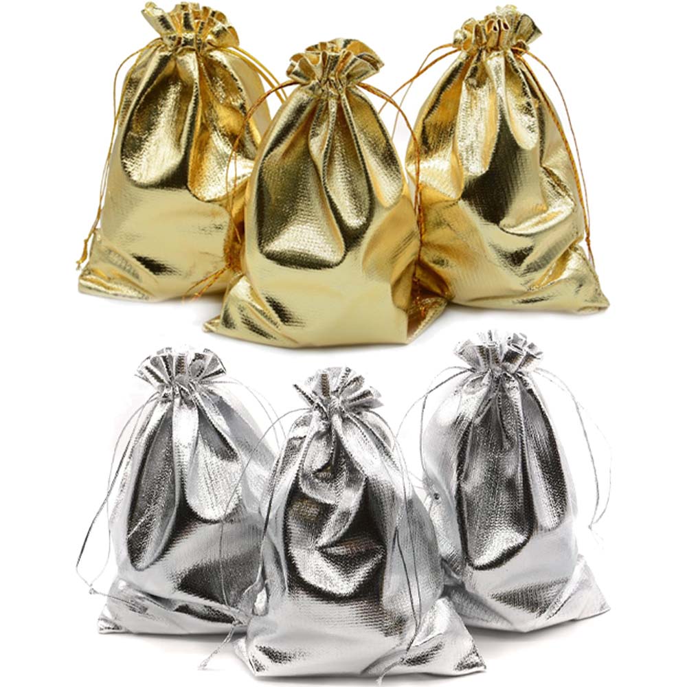 50Pcs Gold Silver Drawstring O - مراجعة Wedding Supply Business وسعره