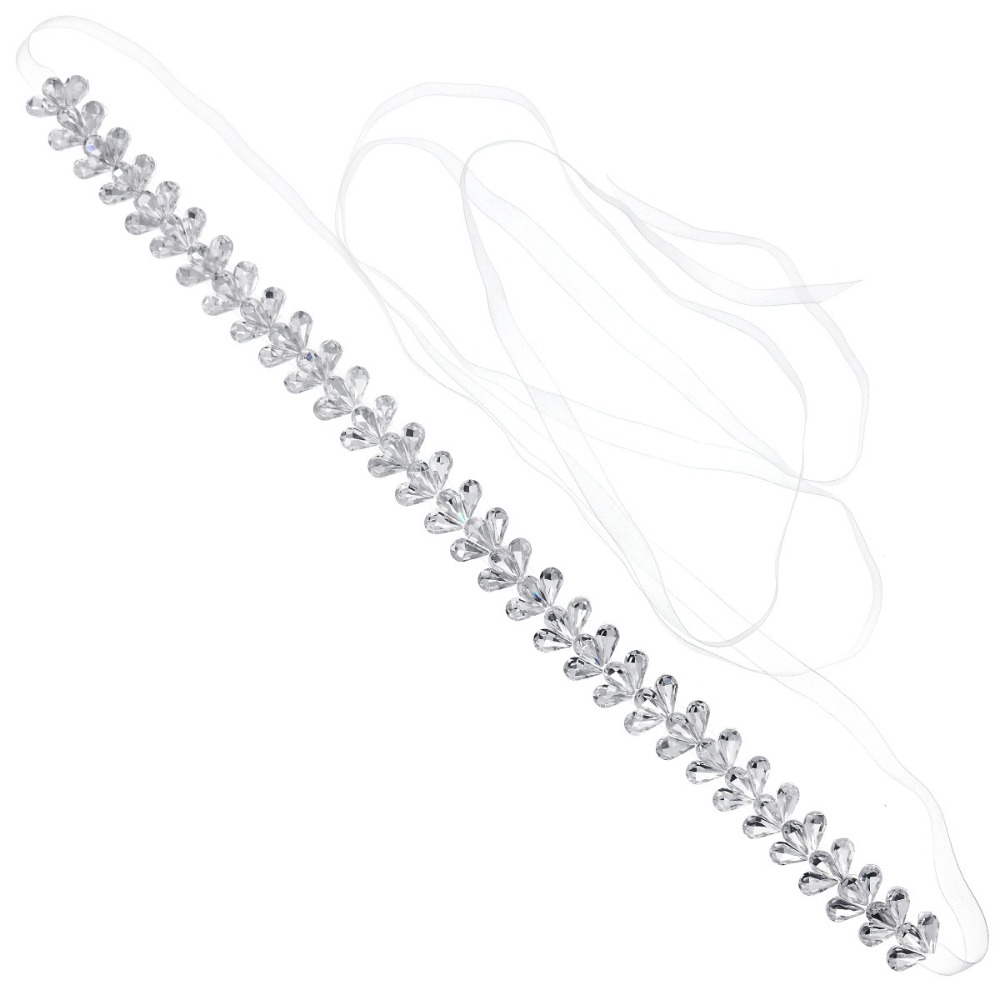 Elegant Crystal Pearls Wedding - مراجعة Bridal Sash Ribbon وسعره