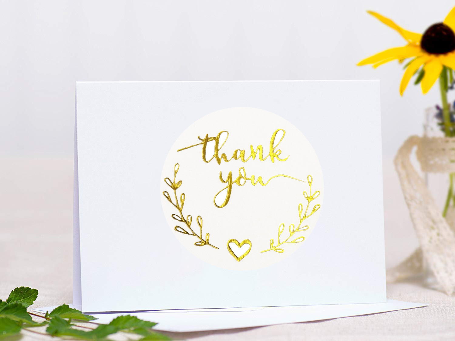 100-500pcs Gold Thank You Stic - مراجعة Wedding Supply Business وسعره