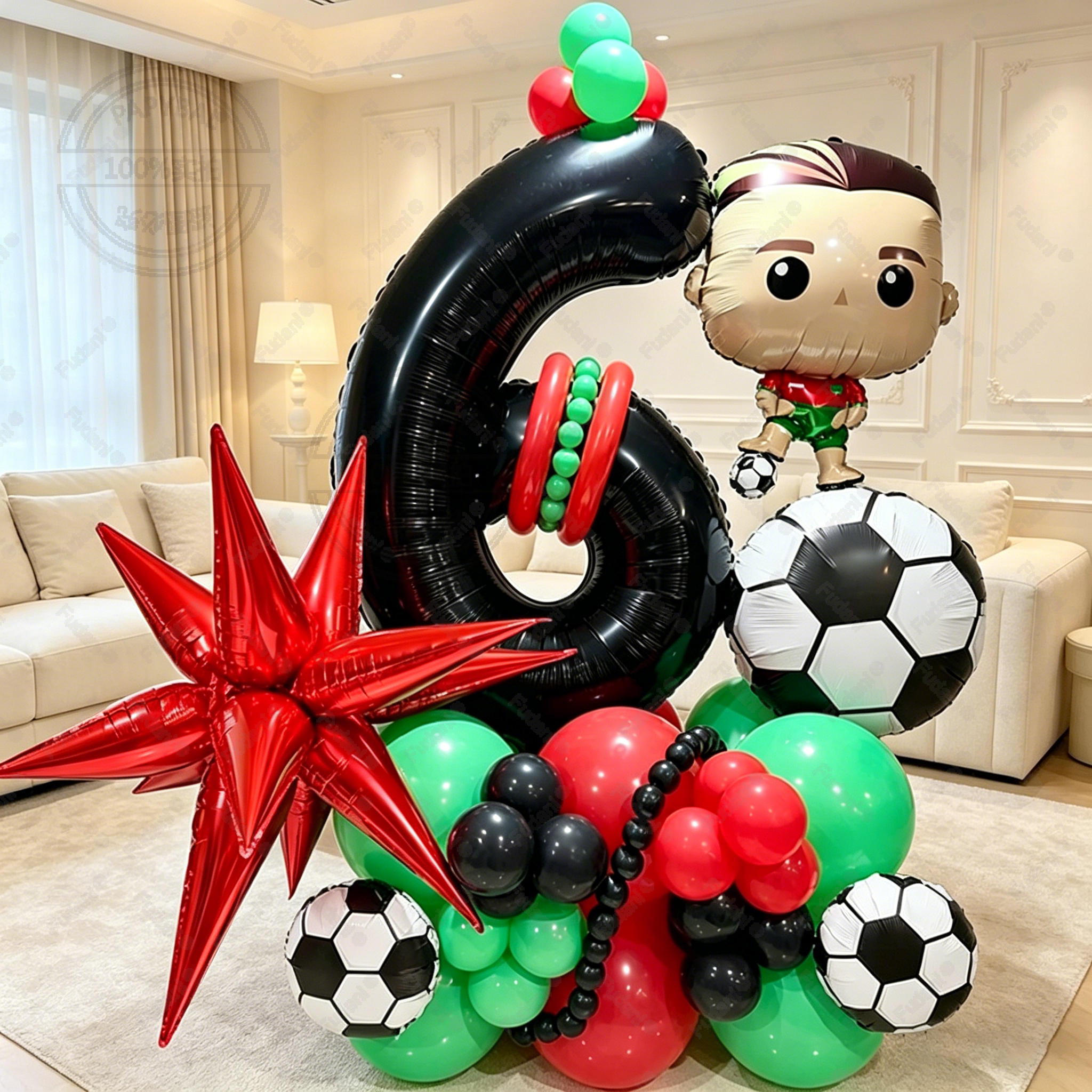44Pcs Football Boy 1-9th Birth - مراجعة Supply Wedding Venue وسعره