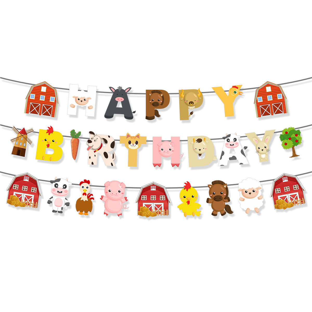 Cartoon Farm Animal Theme Birt - مراجعة Confetti Balloon Set وسعره
