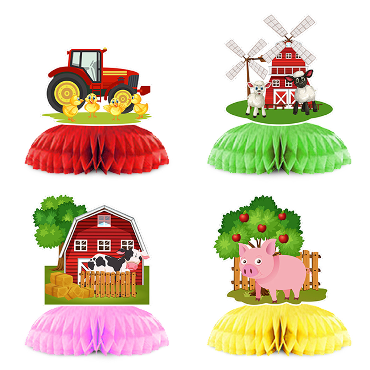 Cartoon Farm Animal Theme Birt - مراجعة Confetti Balloon Set وسعره
