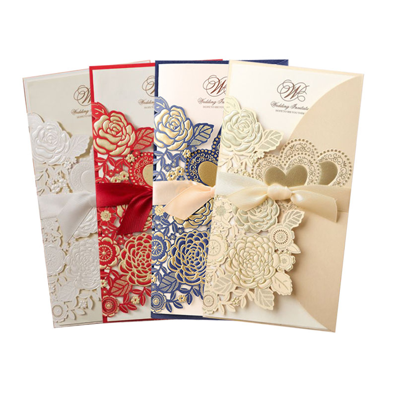 5/10Pcs Laser Cut Wedding Invi - مراجعة Wedding Supply Business وسعره