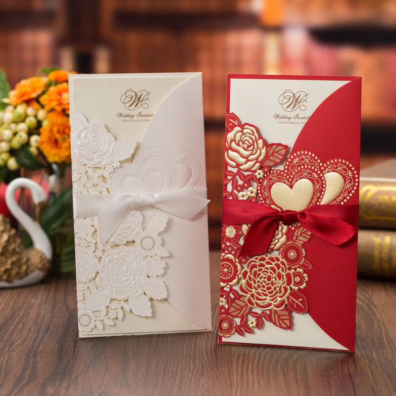 5/10Pcs Laser Cut Wedding Invi - مراجعة Wedding Supply Business وسعره