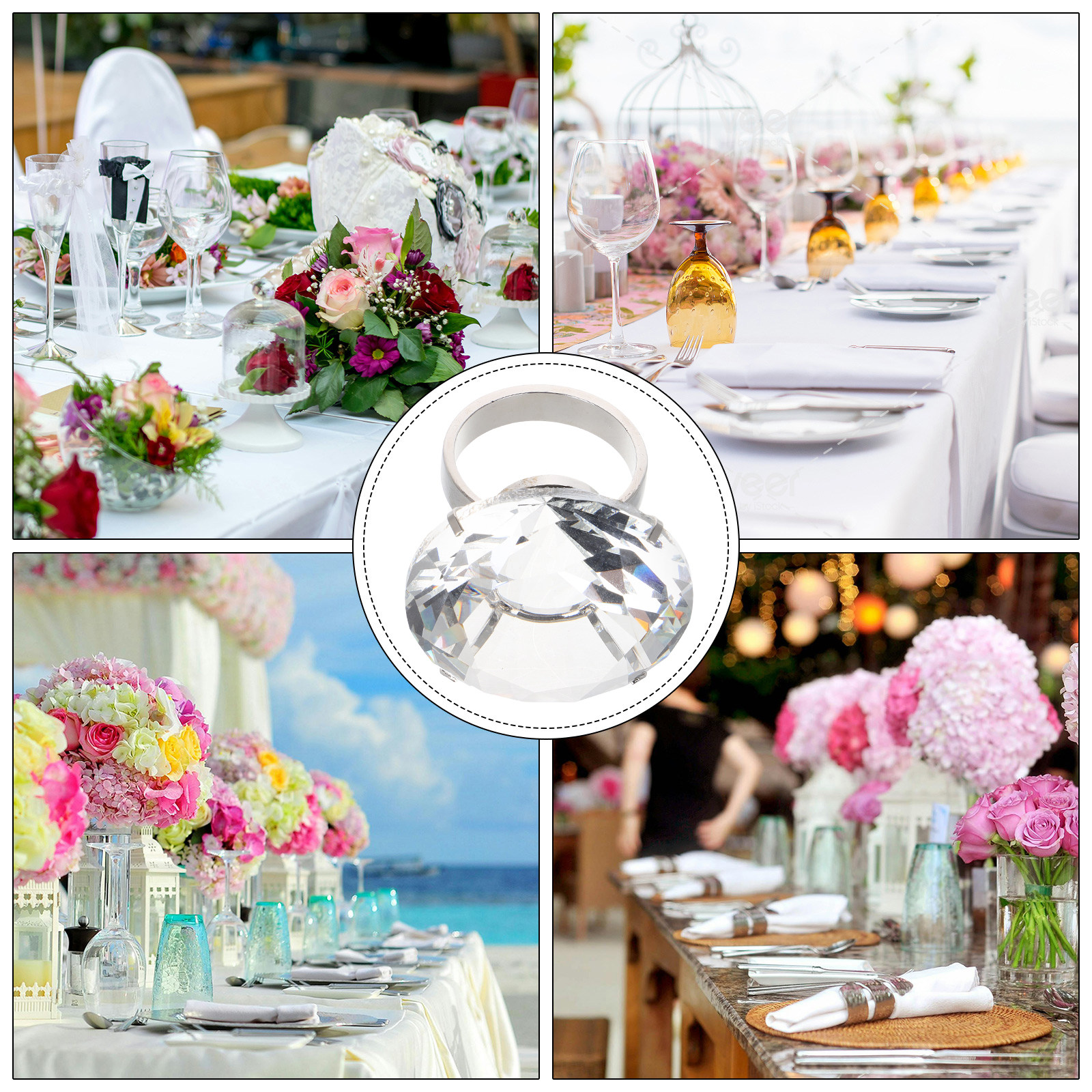 6Cm Wedding Glass Ring Prop Cr - مراجعة Wedding Supply Bulk وسعره