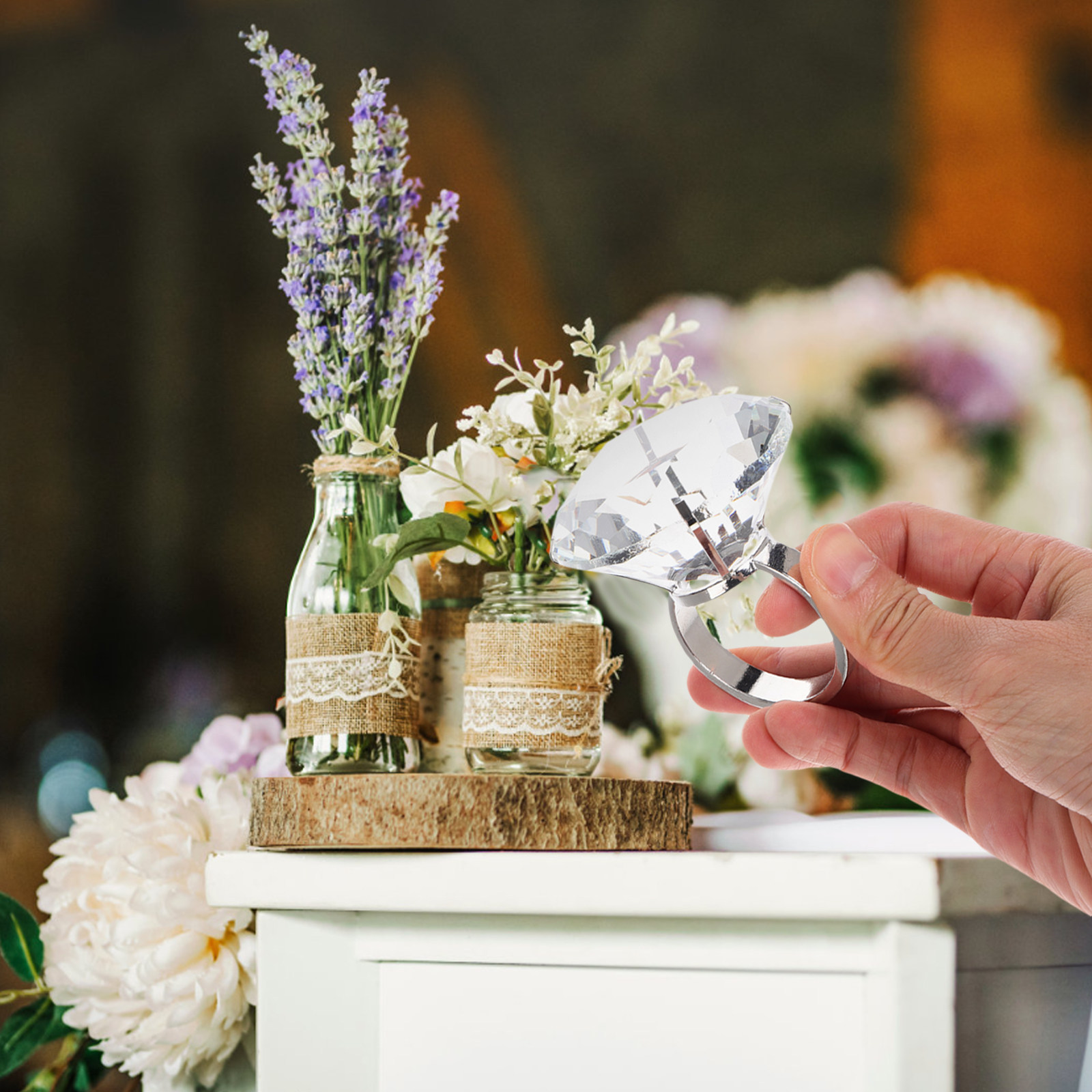 6Cm Wedding Glass Ring Prop Cr - مراجعة Wedding Supply Bulk وسعره