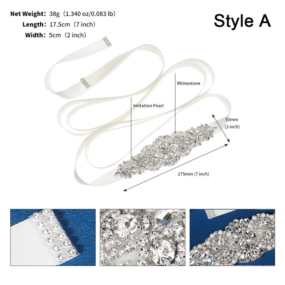 Sweet Silver Wedding Rhineston - مراجعة Bridal Sash Ribbon وسعره