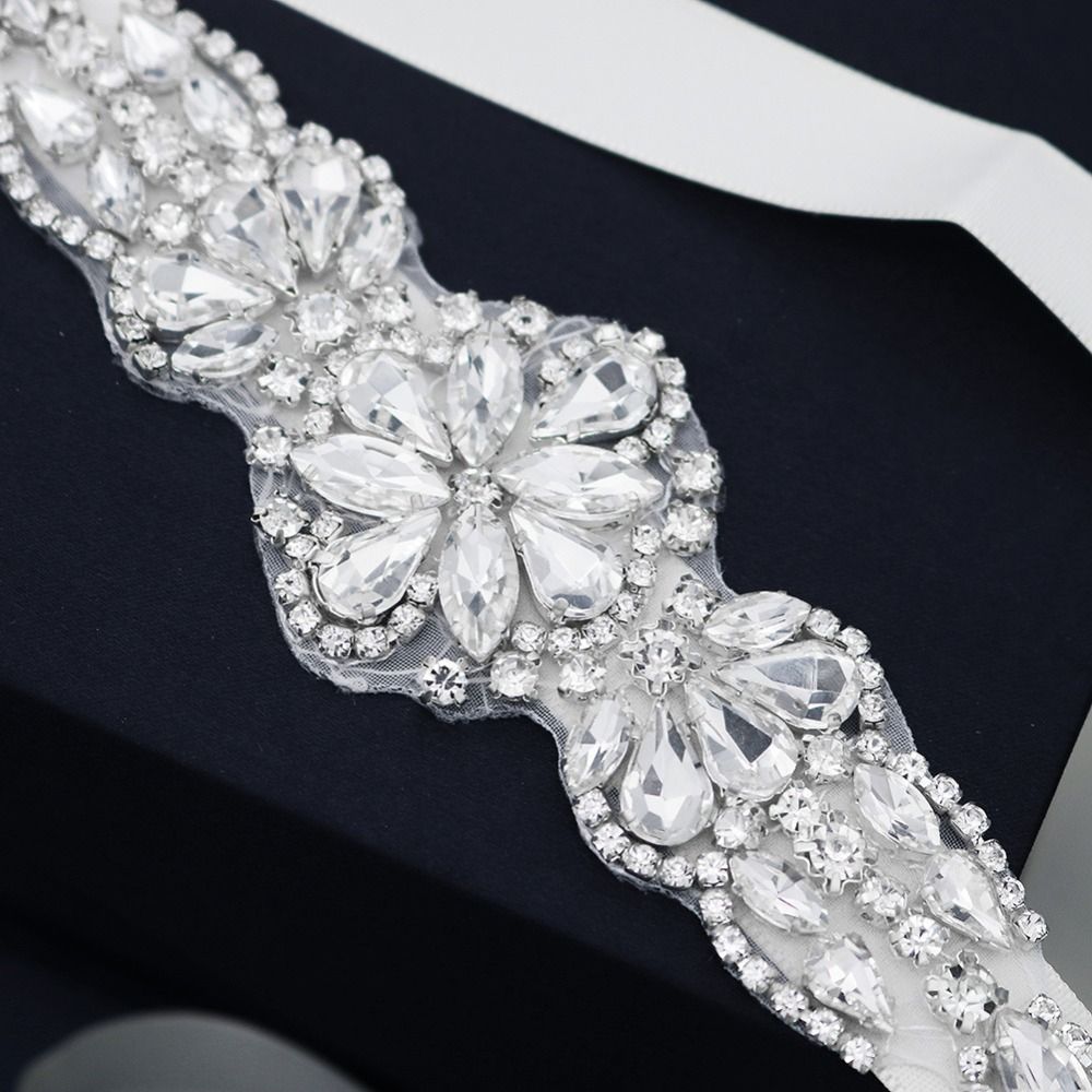 Sweet Silver Wedding Rhineston - مراجعة Bridal Sash Ribbon وسعره