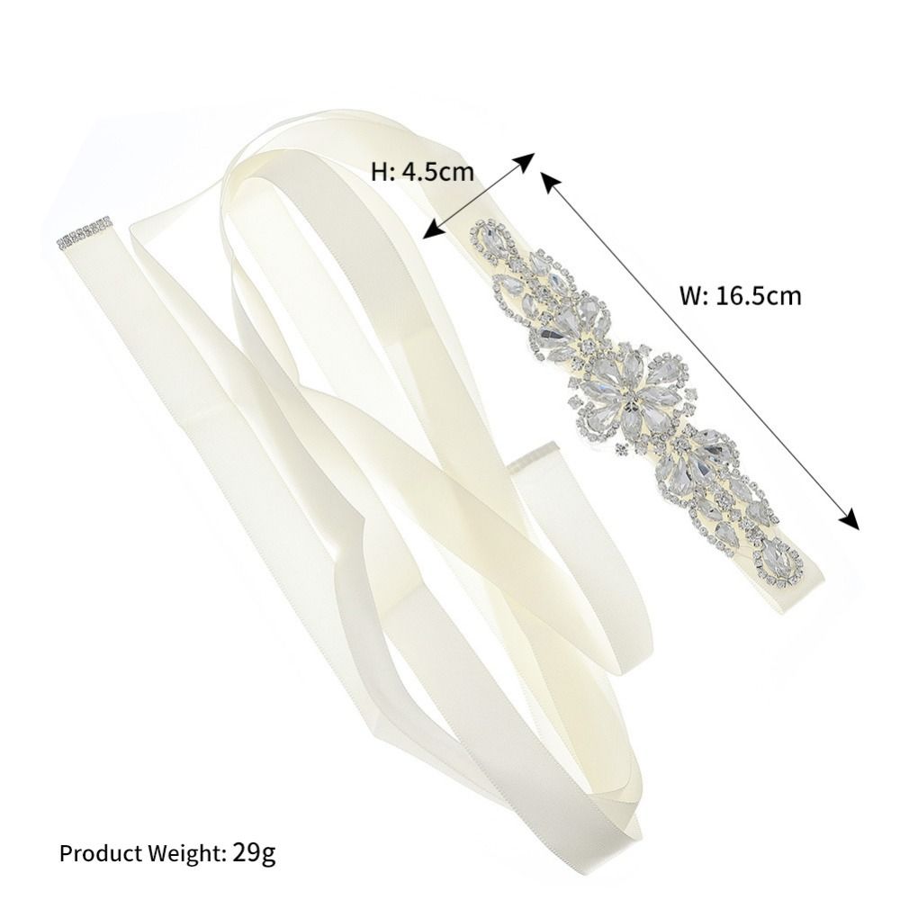 Sweet Silver Wedding Rhineston - مراجعة Bridal Sash Ribbon وسعره