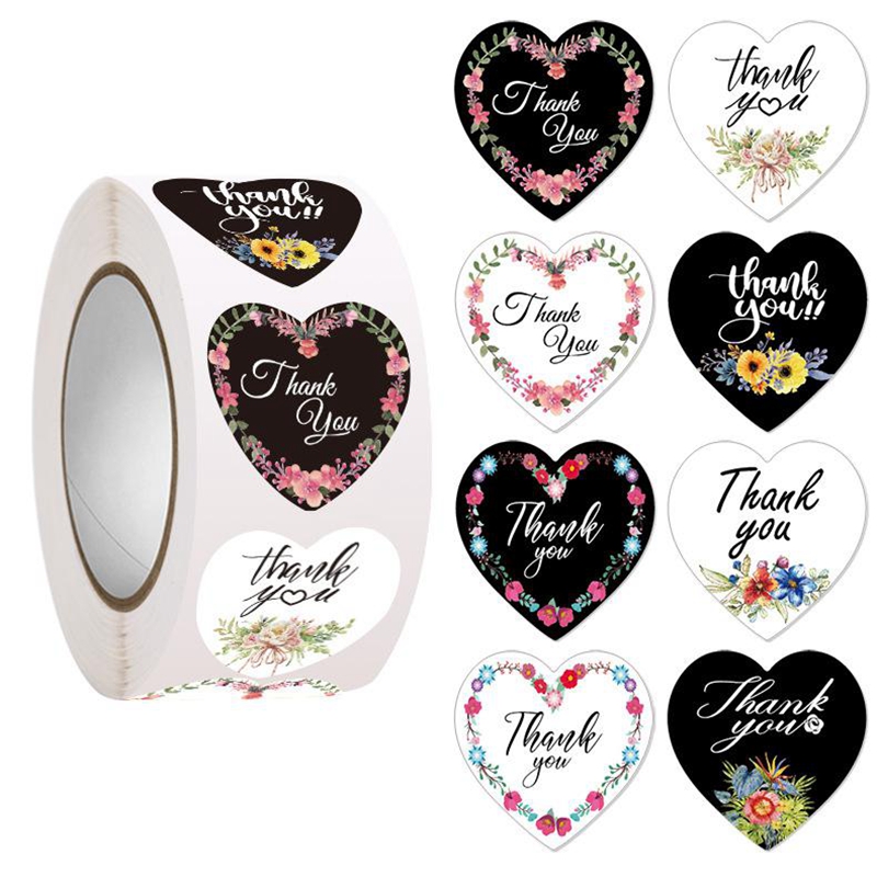 100-500pcs Heart Thank You Sti - مراجعة Wedding Supply Business وسعره