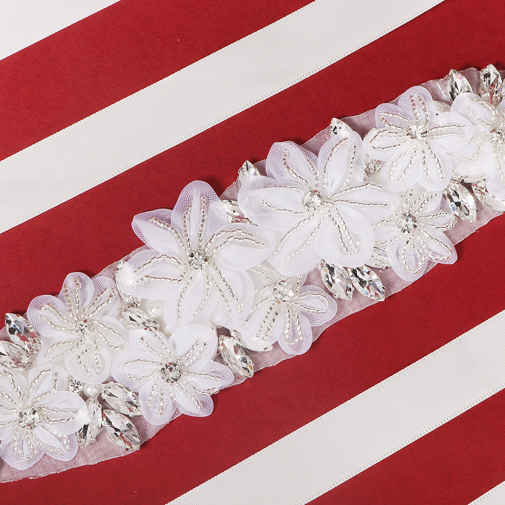 Romantic 3D Floral Bridal Belt - مراجعة Bridal Sash Ribbon وسعره