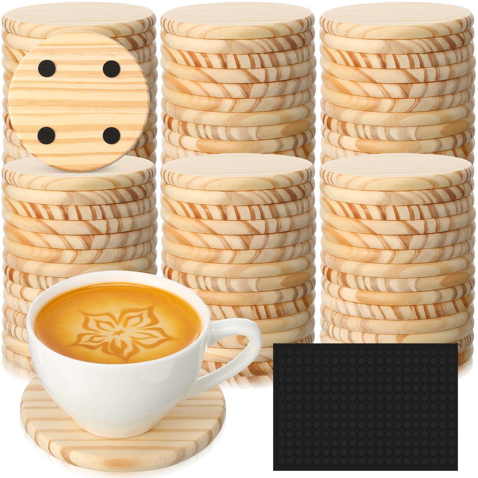 72pcs Unfinished Wood Coasters - مراجعة Wedding Supply Bulk وسعره