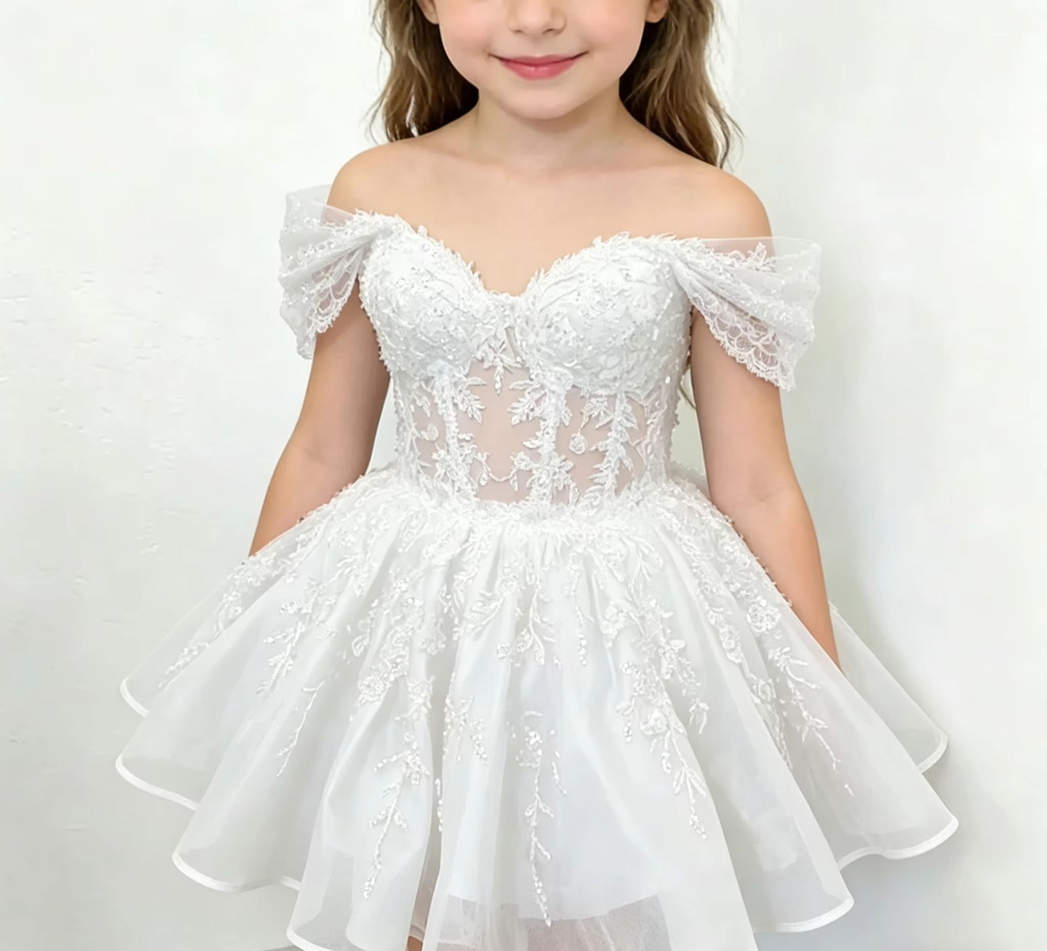 White Customized Off Shoulder  - مراجعة Bridal Sash Ribbon وسعره