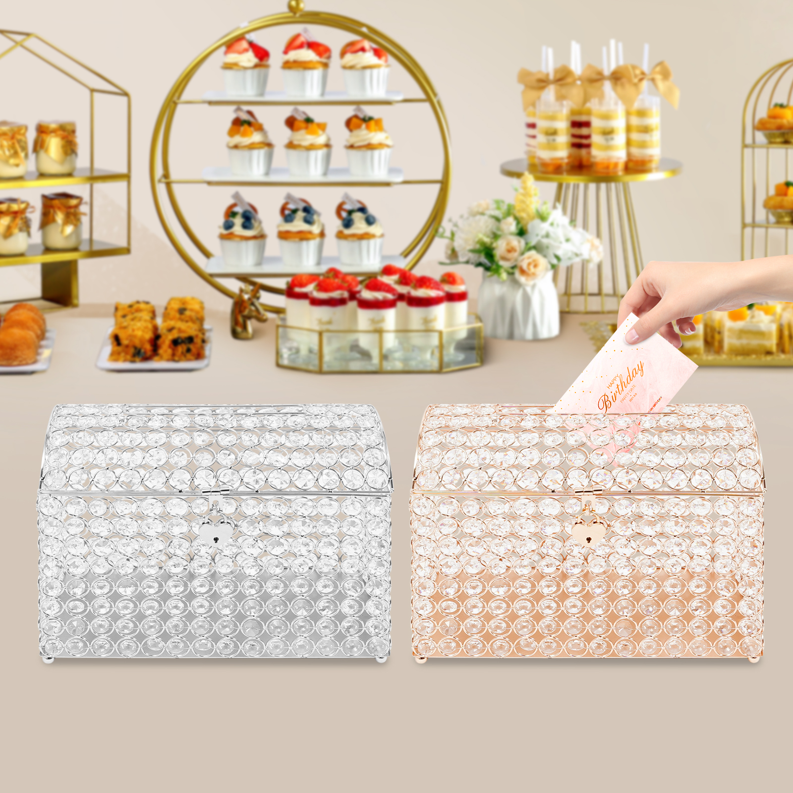 Wedding Card Box w/ Lock Weddi - مراجعة Wedding Supply Business وسعره