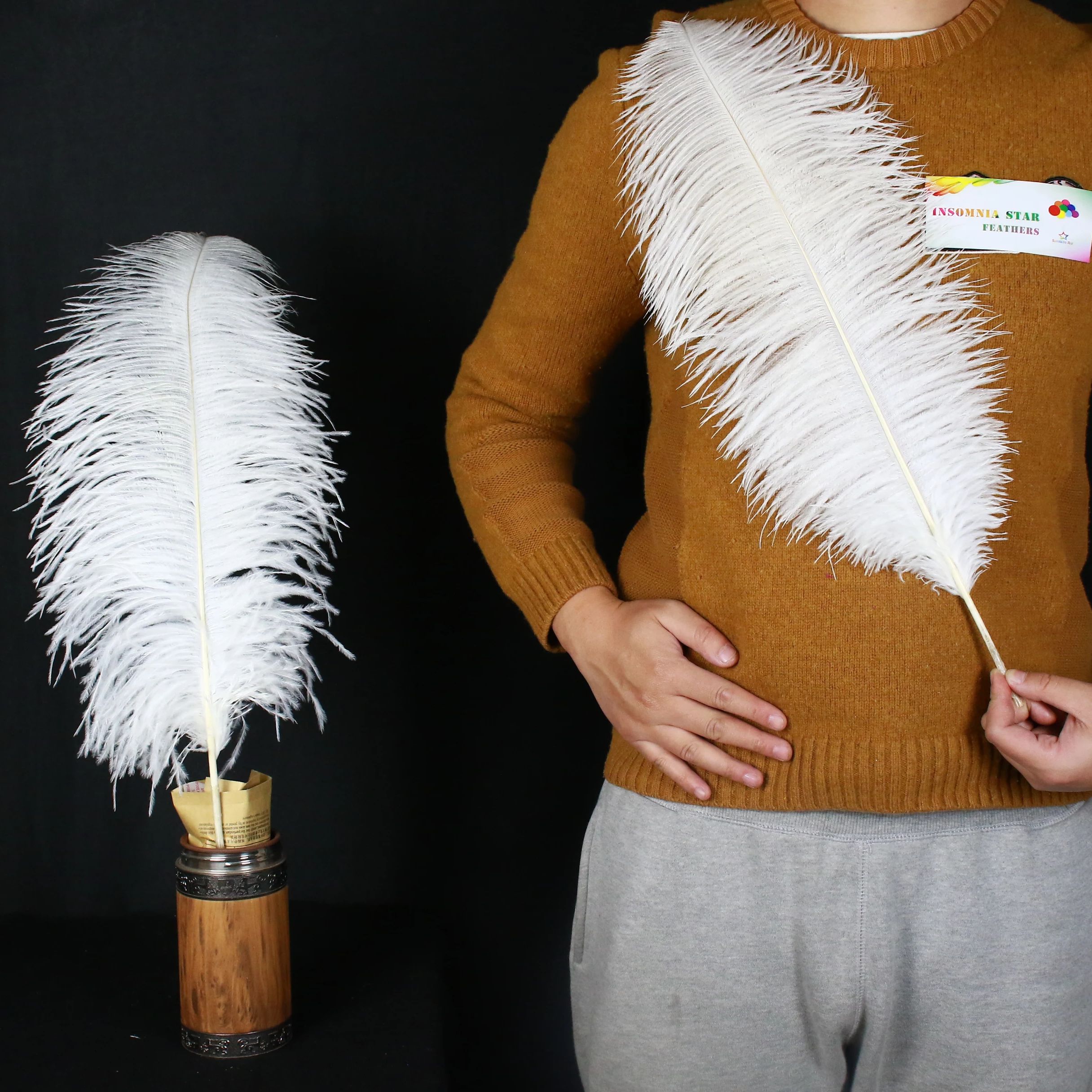 2/5/10pcs Natural Ostrich Feat - مراجعة Wedding Supply Bulk وسعره