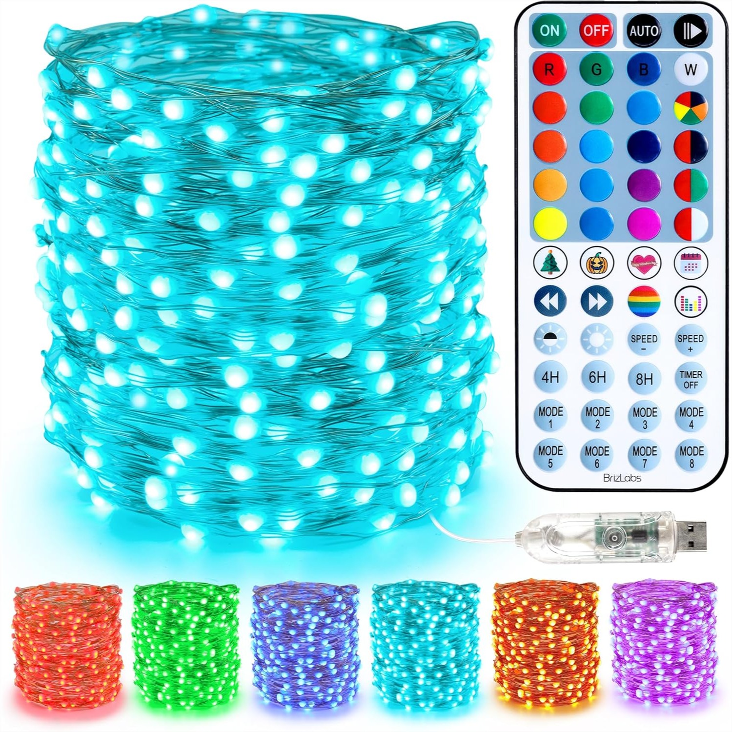 33ft 100 LED Red White Blue Fa - مراجعة Wedding Led وسعره