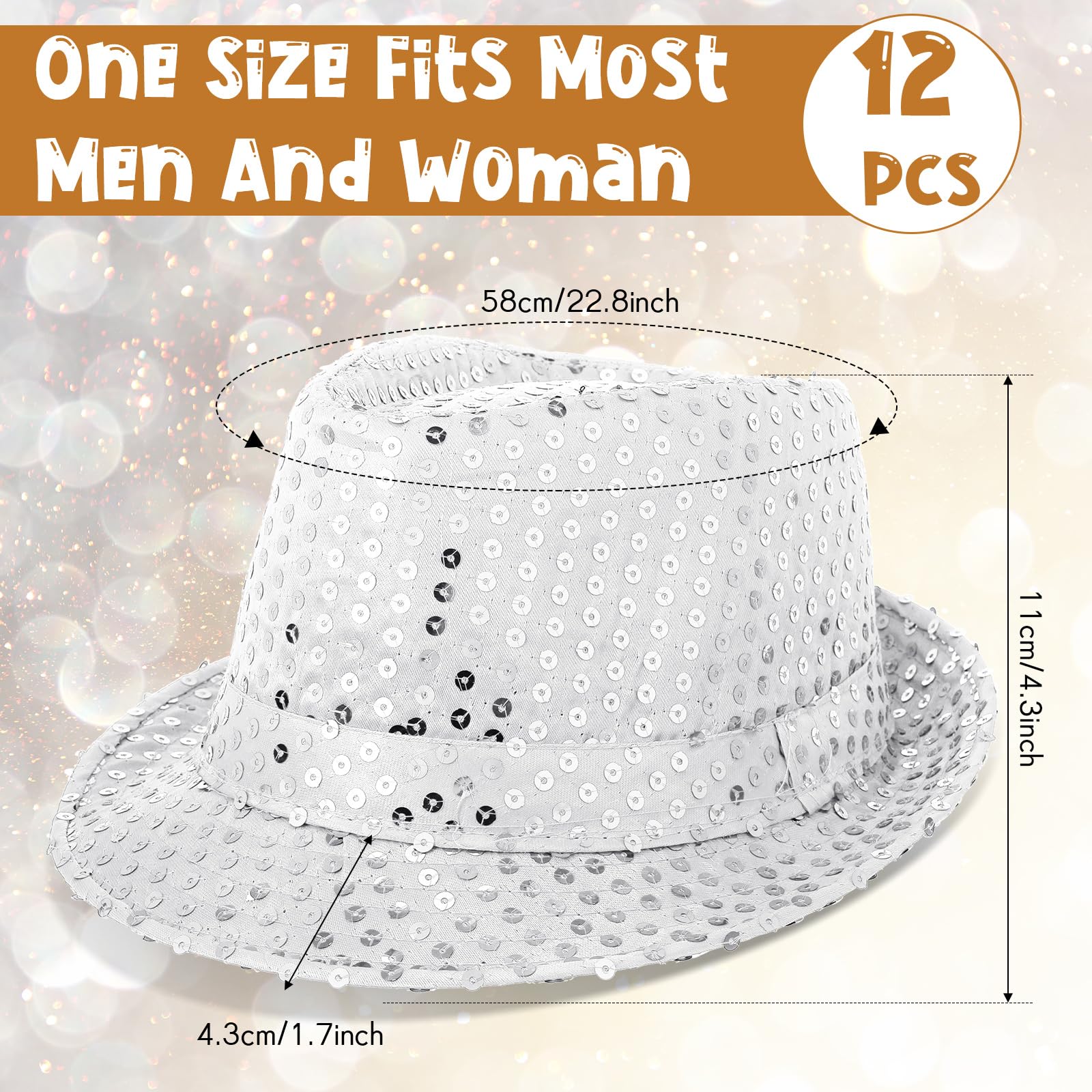 12-36Pcs Sequin Hats Bulk Glit - مراجعة Wedding Supply Bulk وسعره