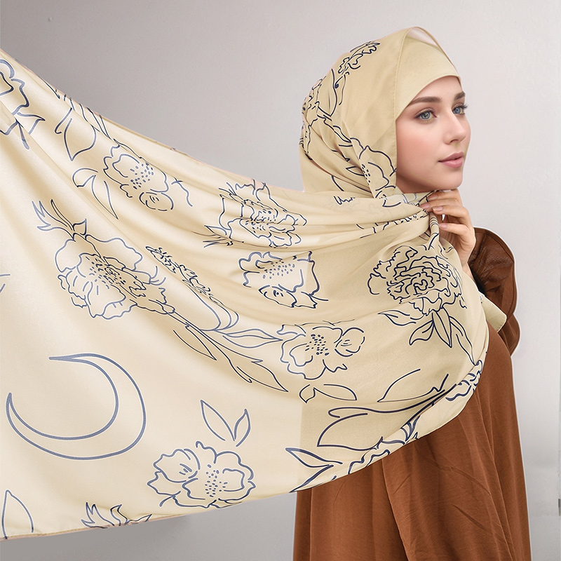 Ramadan Printed Chiffon Hijab  - مراجعة Good Floral & Wedding Decor Supply وسعره
