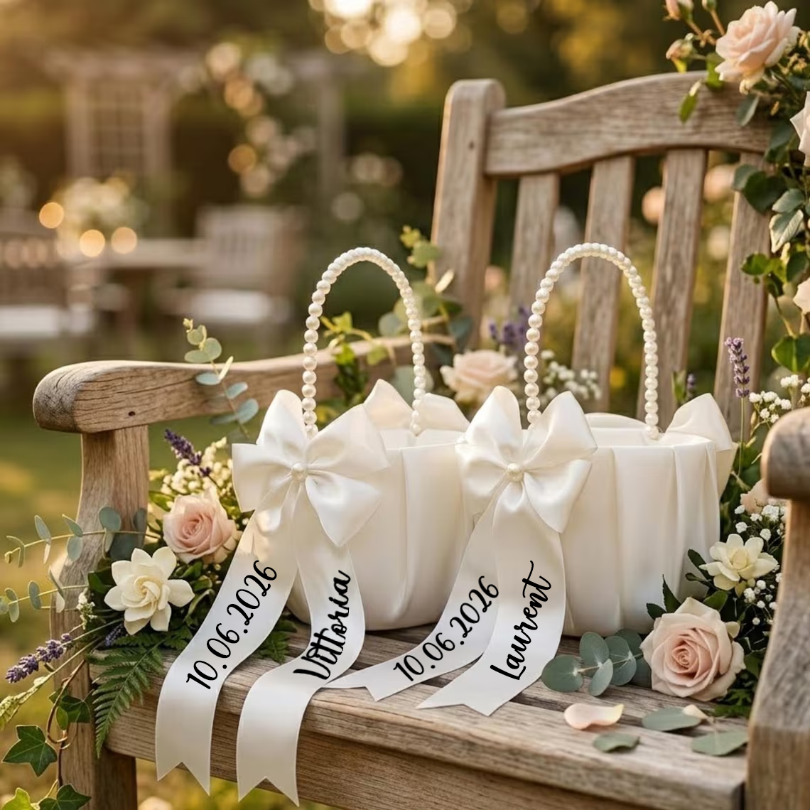 Custom Name Flower Girl Basket - مراجعة Wedding Hampers وسعره