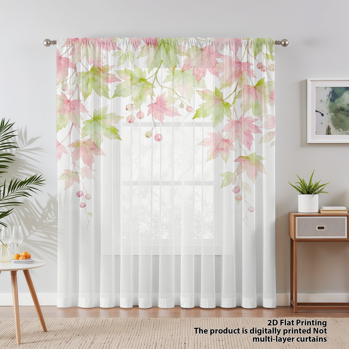 Flower Series Sheer Curtain, G - مراجعة Good Floral & Wedding Decor Supply وسعره