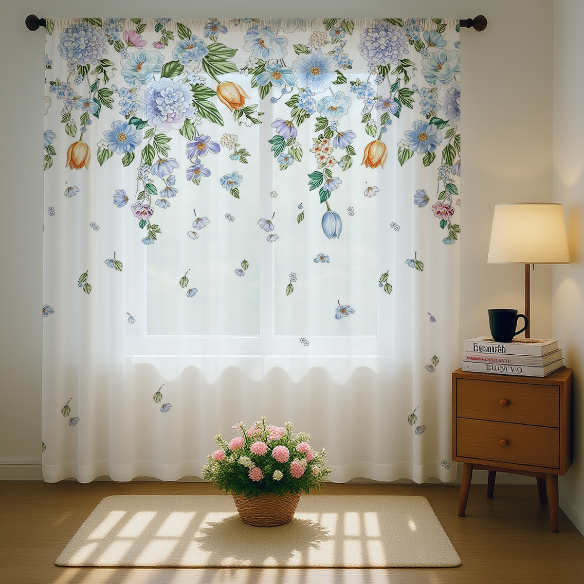 Floral Sheer Curtain, Good Qua - مراجعة Good Floral & Wedding Decor Supply وسعره