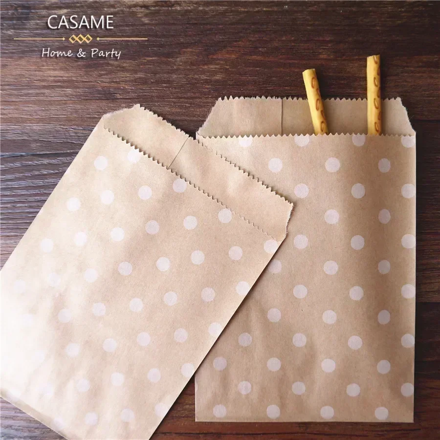 50pcs, 15x10cm Wave Dot Kraft  - مراجعة Wedding Supply Business وسعره