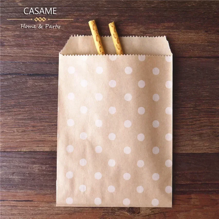 50pcs, 15x10cm Wave Dot Kraft  - مراجعة Wedding Supply Business وسعره