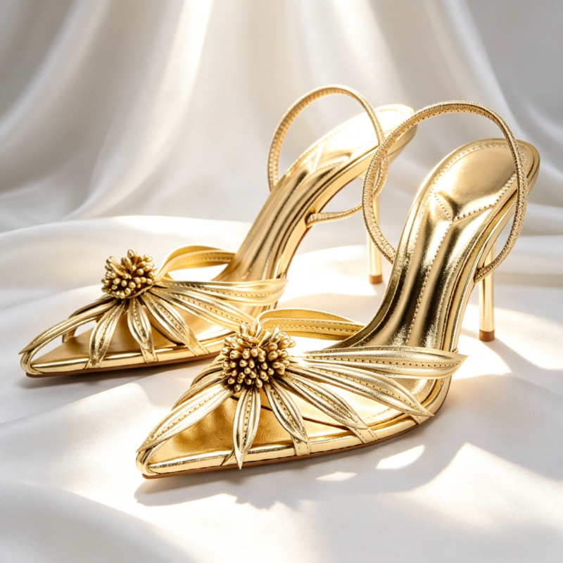 Luxury Gold Floral Detail Slin - مراجعة Wedding Fx وسعره