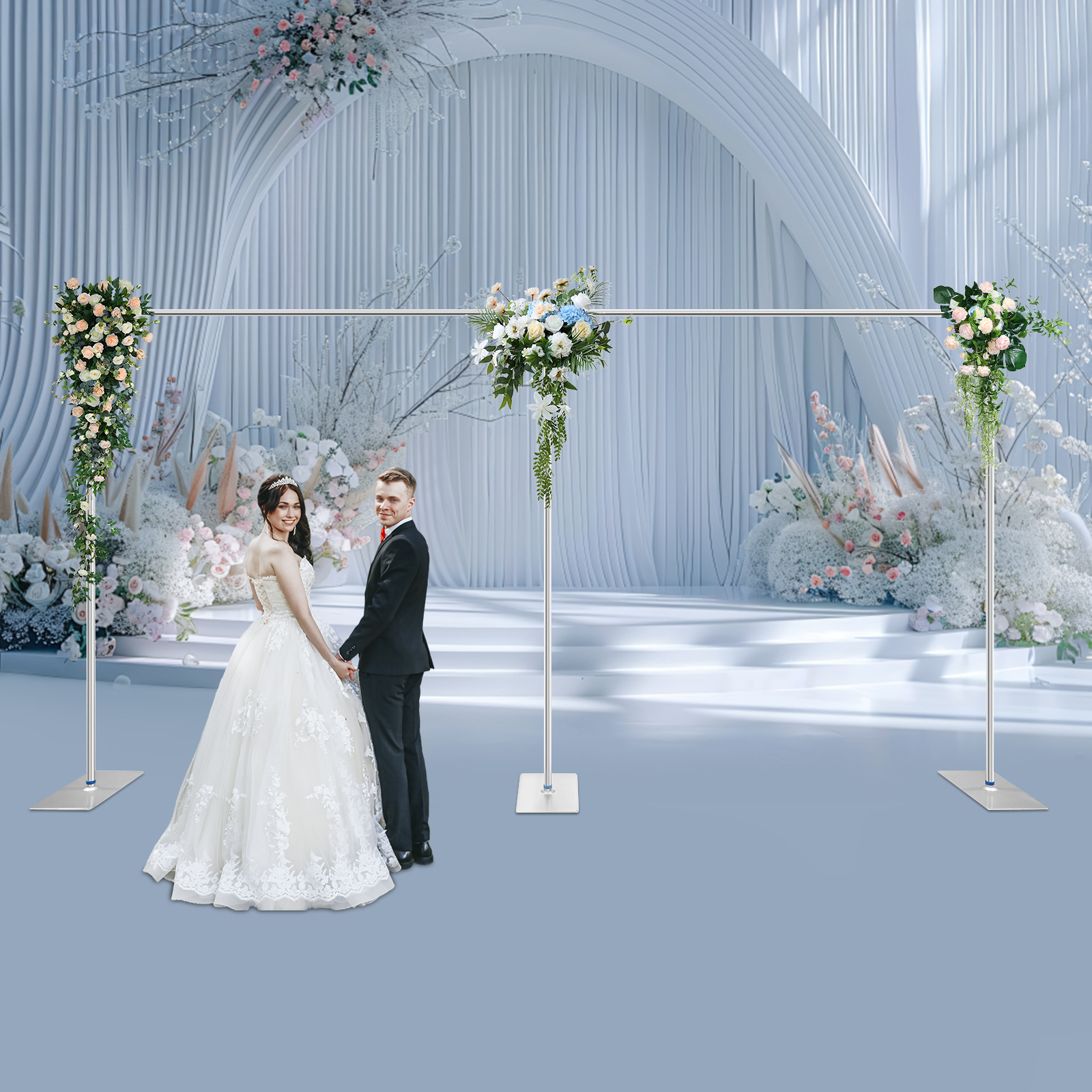 10x20ft Backdrop Stand Pipe Ki - مراجعة Wedding Backdrop Curtain وسعره