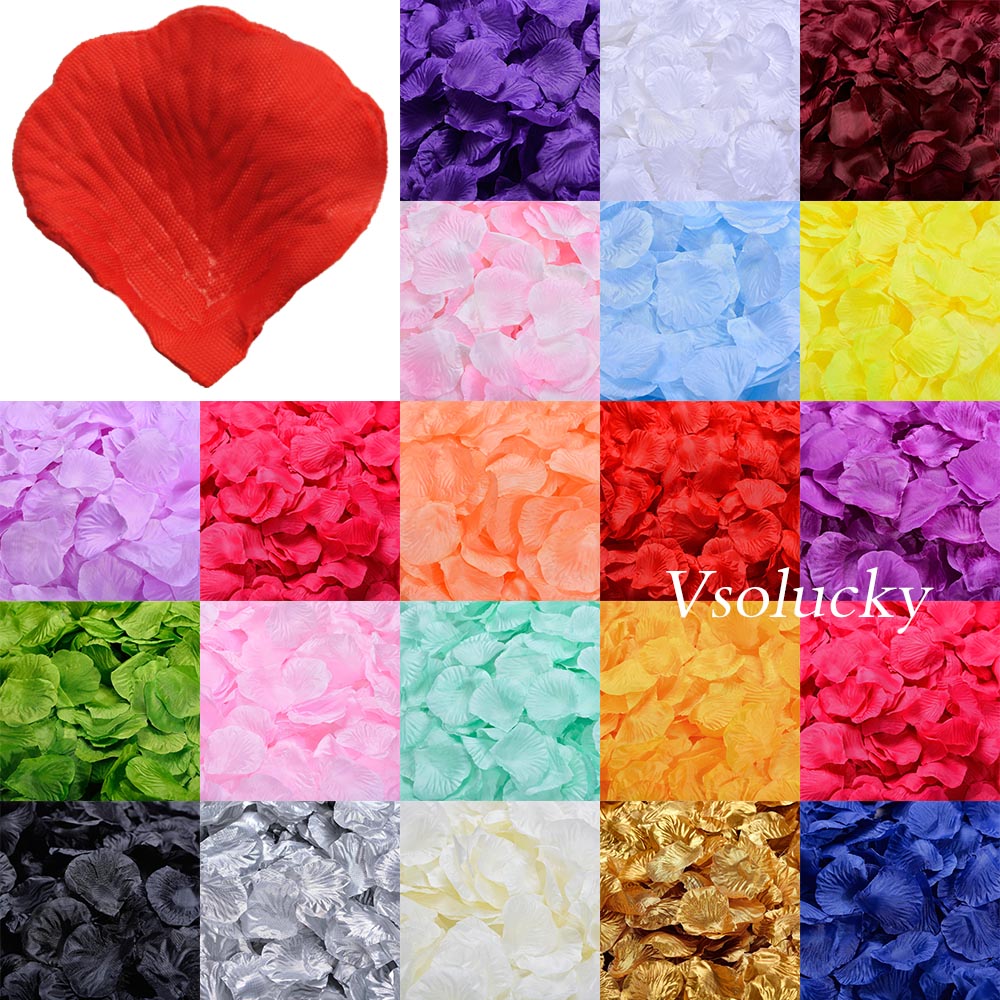 100pcs Silk Rose Petals Table  - مراجعة Supply Wedding Venue وسعره