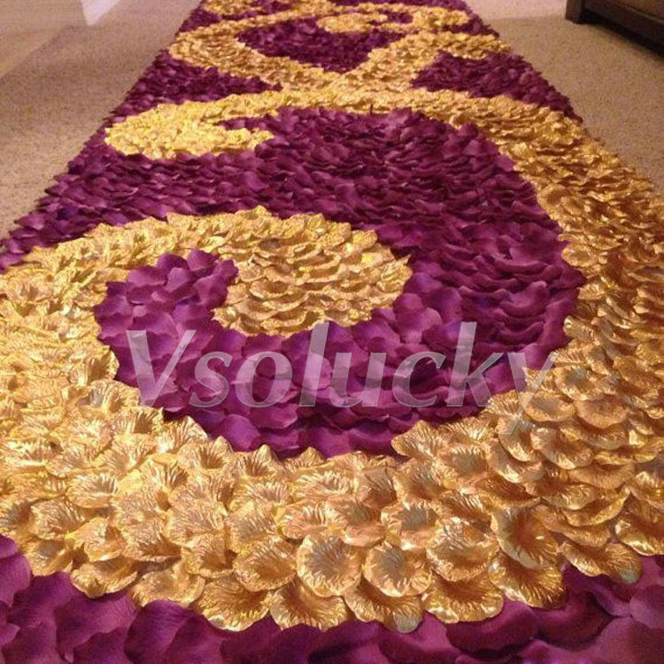 100pcs Silk Rose Petals Table  - مراجعة Supply Wedding Venue وسعره