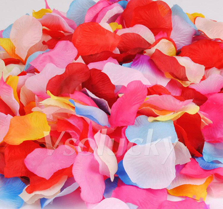 100pcs Silk Rose Petals Table  - مراجعة Supply Wedding Venue وسعره