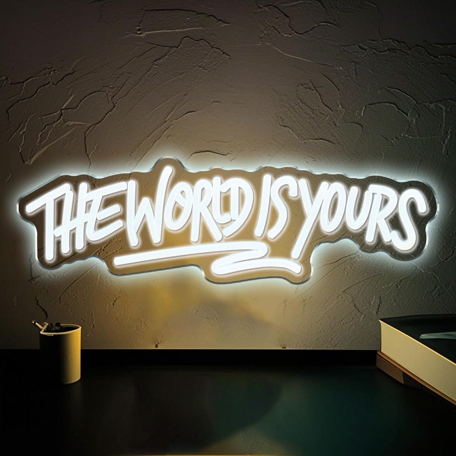 The World is Yours Neon Sign U - مراجعة Wedding Led وسعره