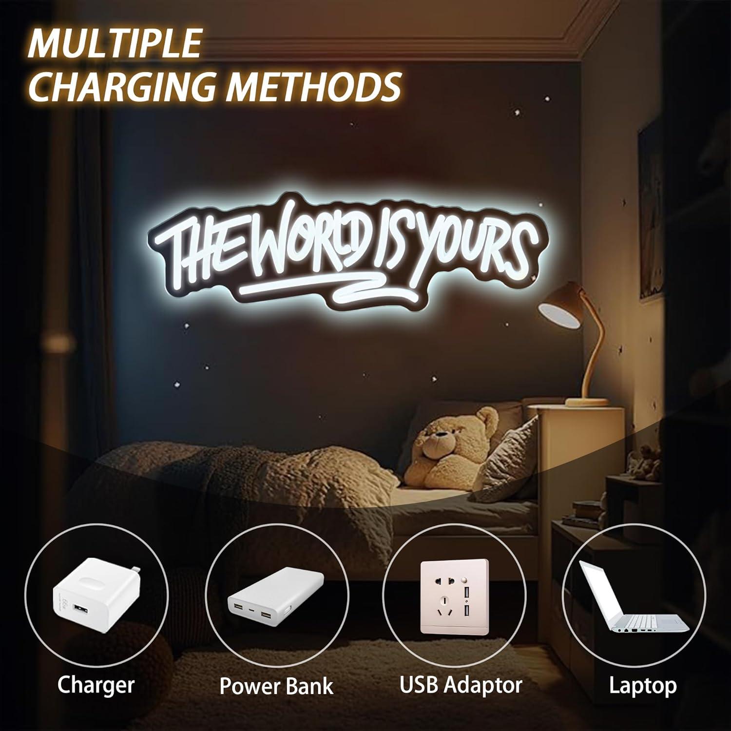 The World is Yours Neon Sign U - مراجعة Wedding Led وسعره