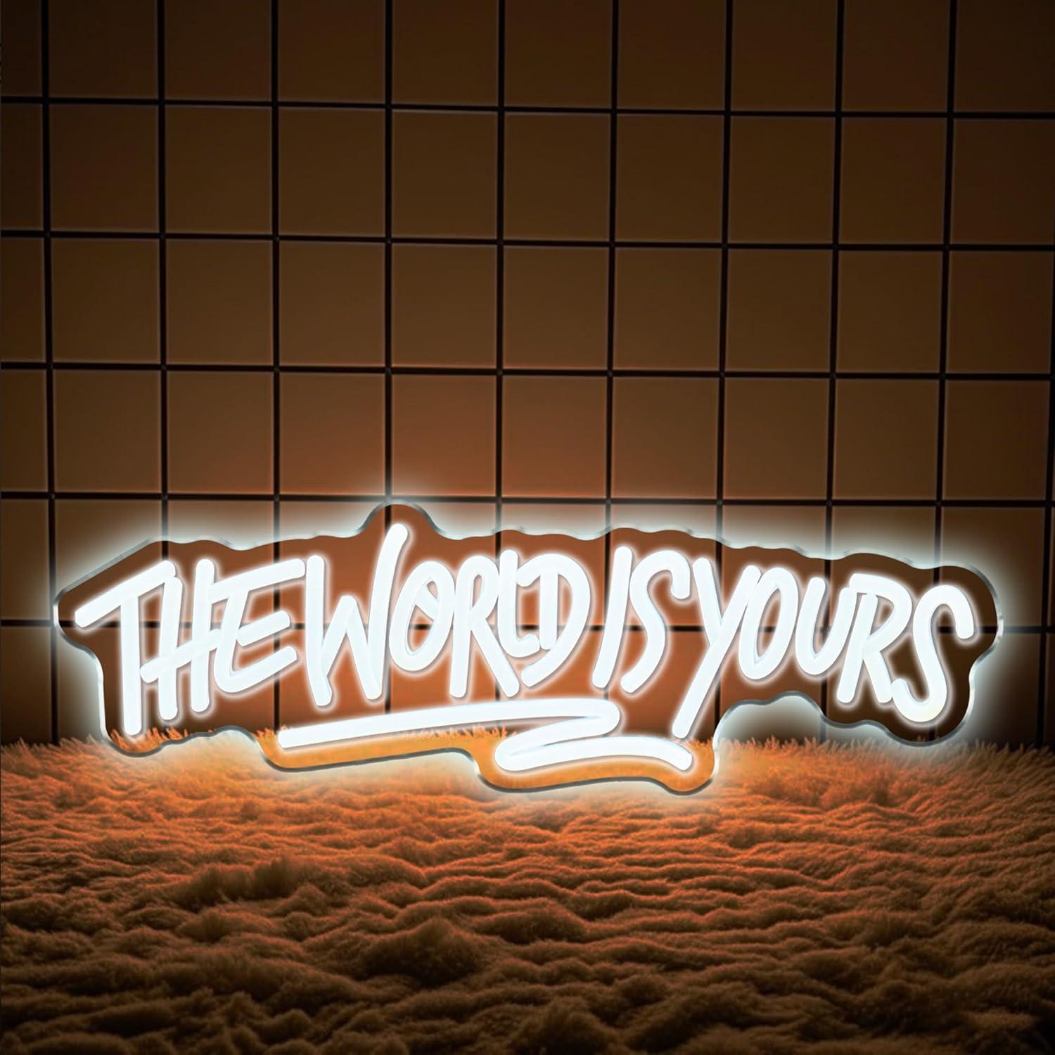 The World is Yours Neon Sign U - مراجعة Wedding Led وسعره