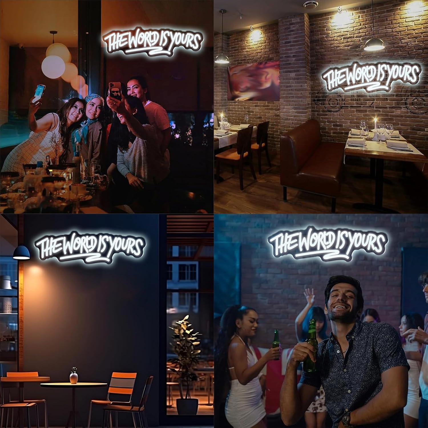 The World is Yours Neon Sign U - مراجعة Wedding Led وسعره