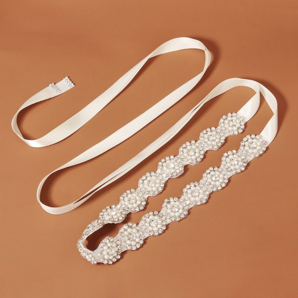 Fashion Luxury Crystal Pearls  - مراجعة Bridal Sash Ribbon وسعره