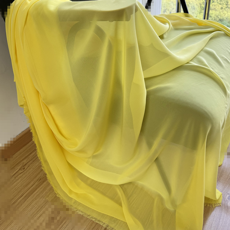 Yellow Orange Chiffon Fabric B - مراجعة Wedding Backdrop Curtain وسعره