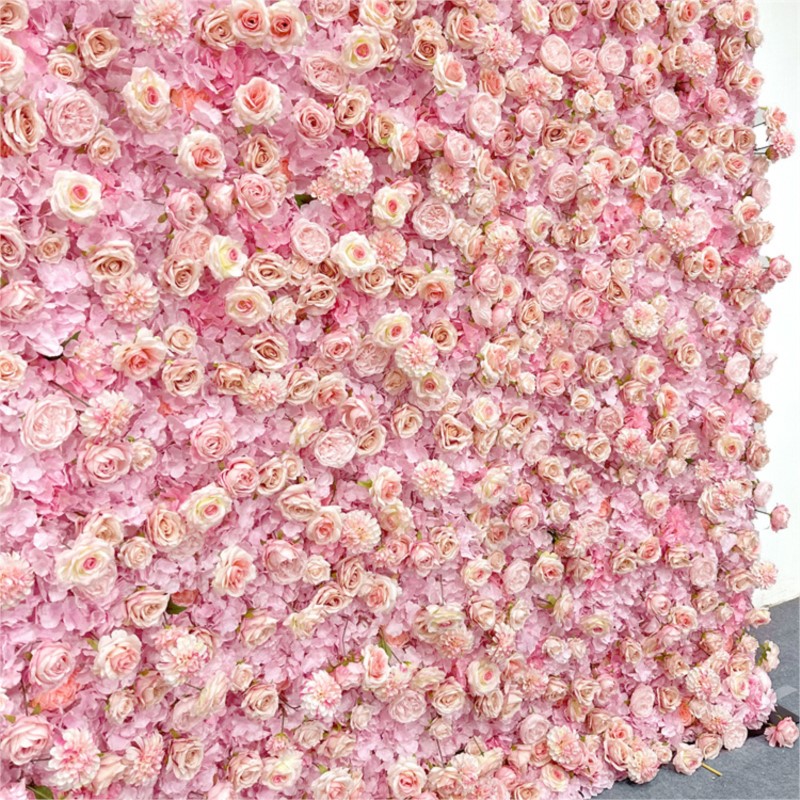 Uflower Pink Rose Hydrangea Cl - مراجعة Wedding Backdrop Curtain وسعره