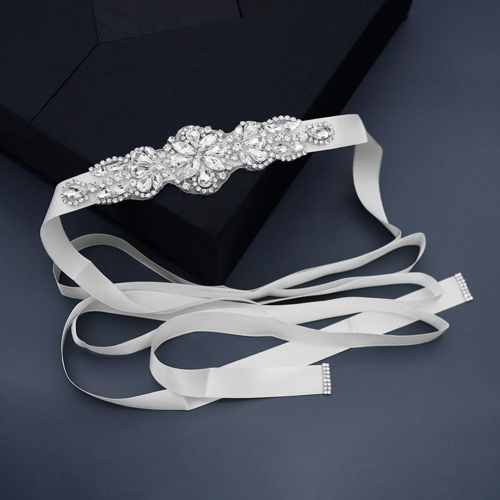 Sweet Silver Wedding Rhineston - مراجعة Bridal Sash Ribbon وسعره