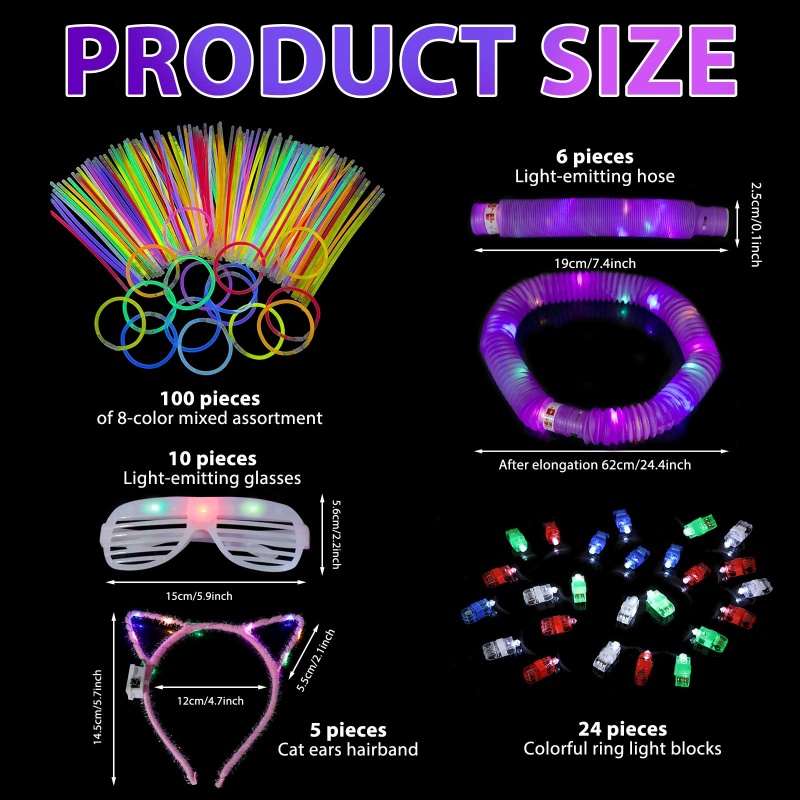 145PCS Glow in The Dark Party  - مراجعة Wedding Supply Bulk وسعره
