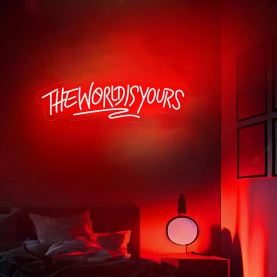 The World Is Yours Neon Sign f - مراجعة Wedding Led وسعره