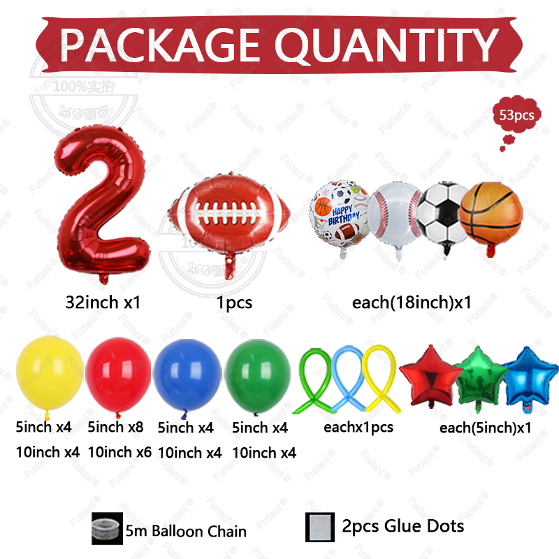 53Pcs Sports Theme 1-9th Birth - مراجعة Supply Wedding Venue وسعره