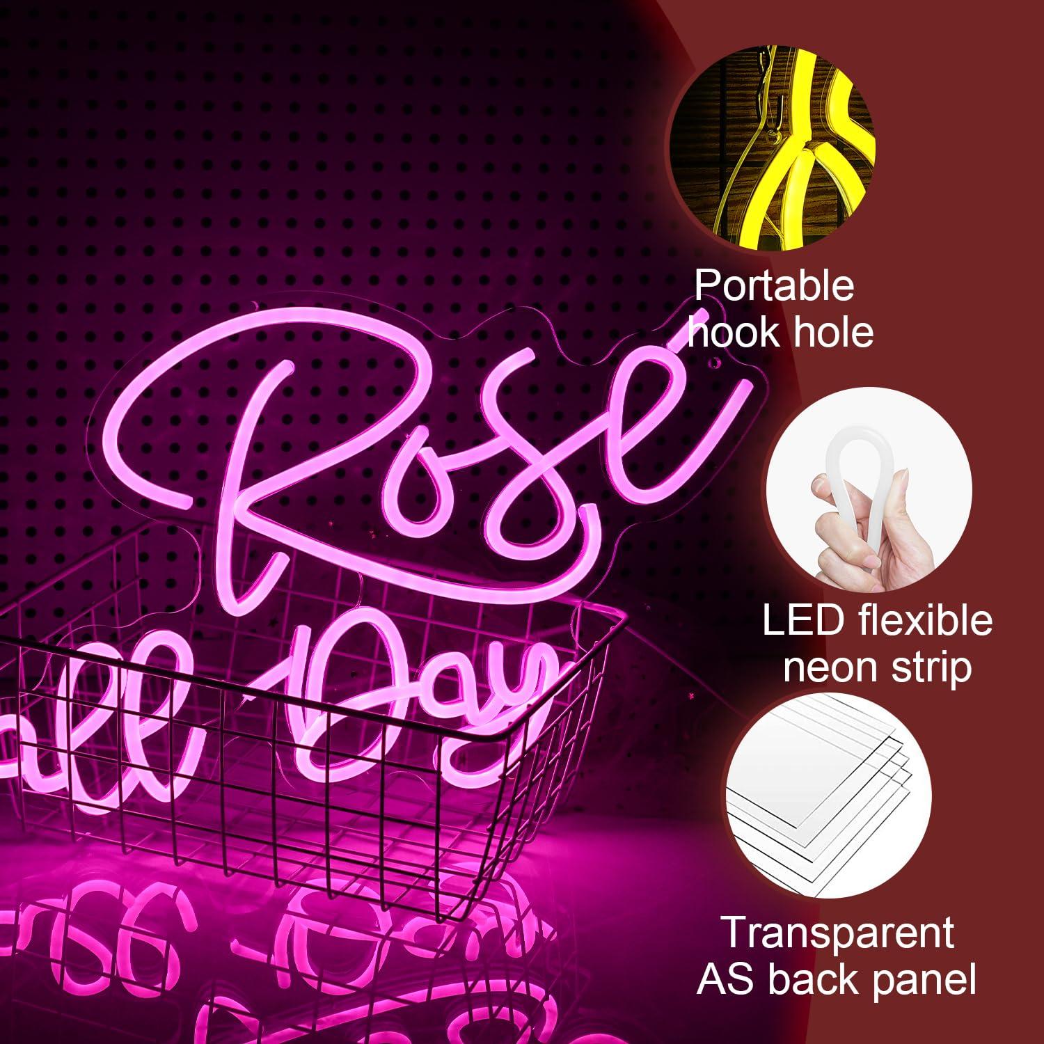 Rose All Day Neon Sign Dimmabl - مراجعة Wedding Led وسعره